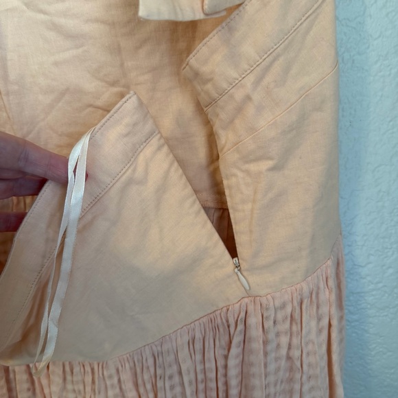 NWT, Free People Just Can't Get Enough Halter Asymmetrical Top in Peach, Medium - Picture 9 of 10